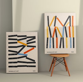 Wallity Set de 2 Lienzos Decorativos Multicolor 70 x 100 cm